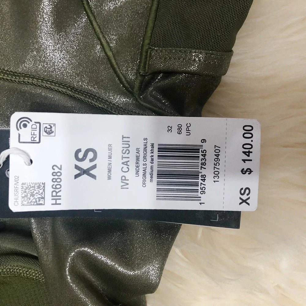 NWT Adidas x Ivy Park V-Neck Catsuit Khaki Beyonce HR6882 - Picture 12 of 12
